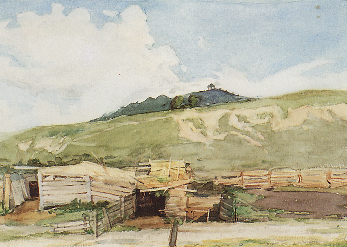 Суриков. Сибирский пейзаж. Торгошино. 1873