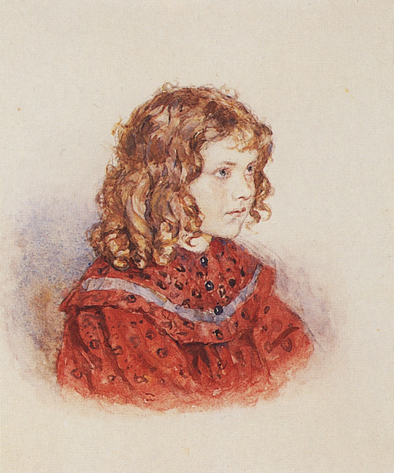 Суриков. Портрет девочки в красном платье. Не позднее 1896