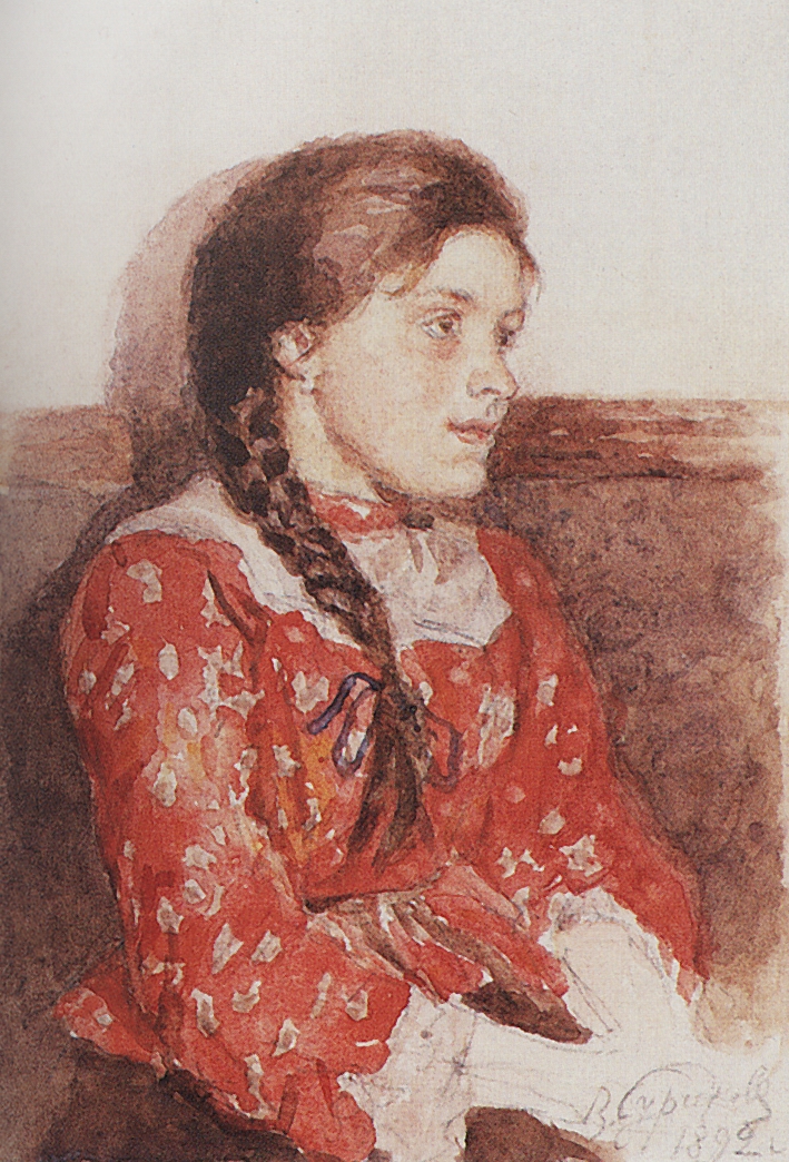 Суриков. Девушка в красной кофте. 1892