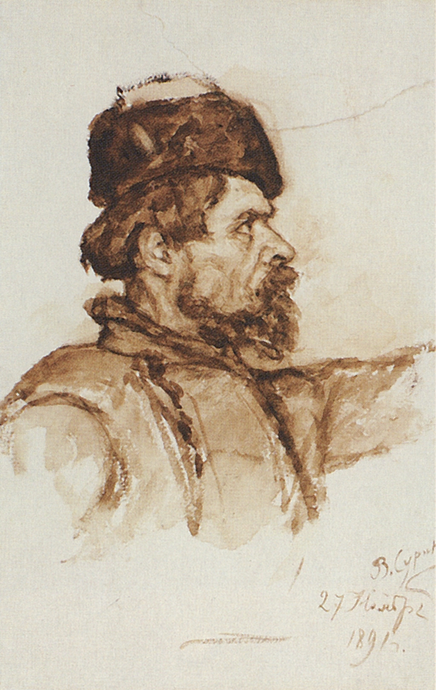 Суриков. Голова казака. 1891