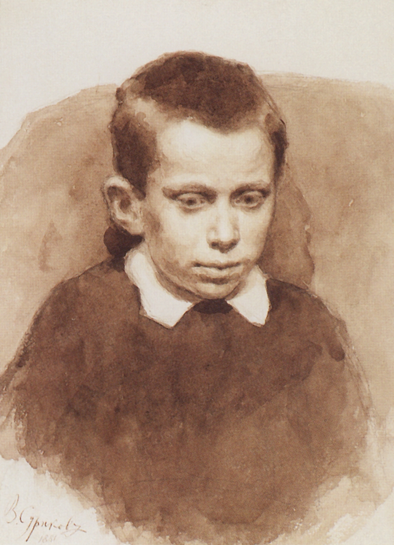 Суриков. Портрет А.С.Матвеева в детстве. 1881