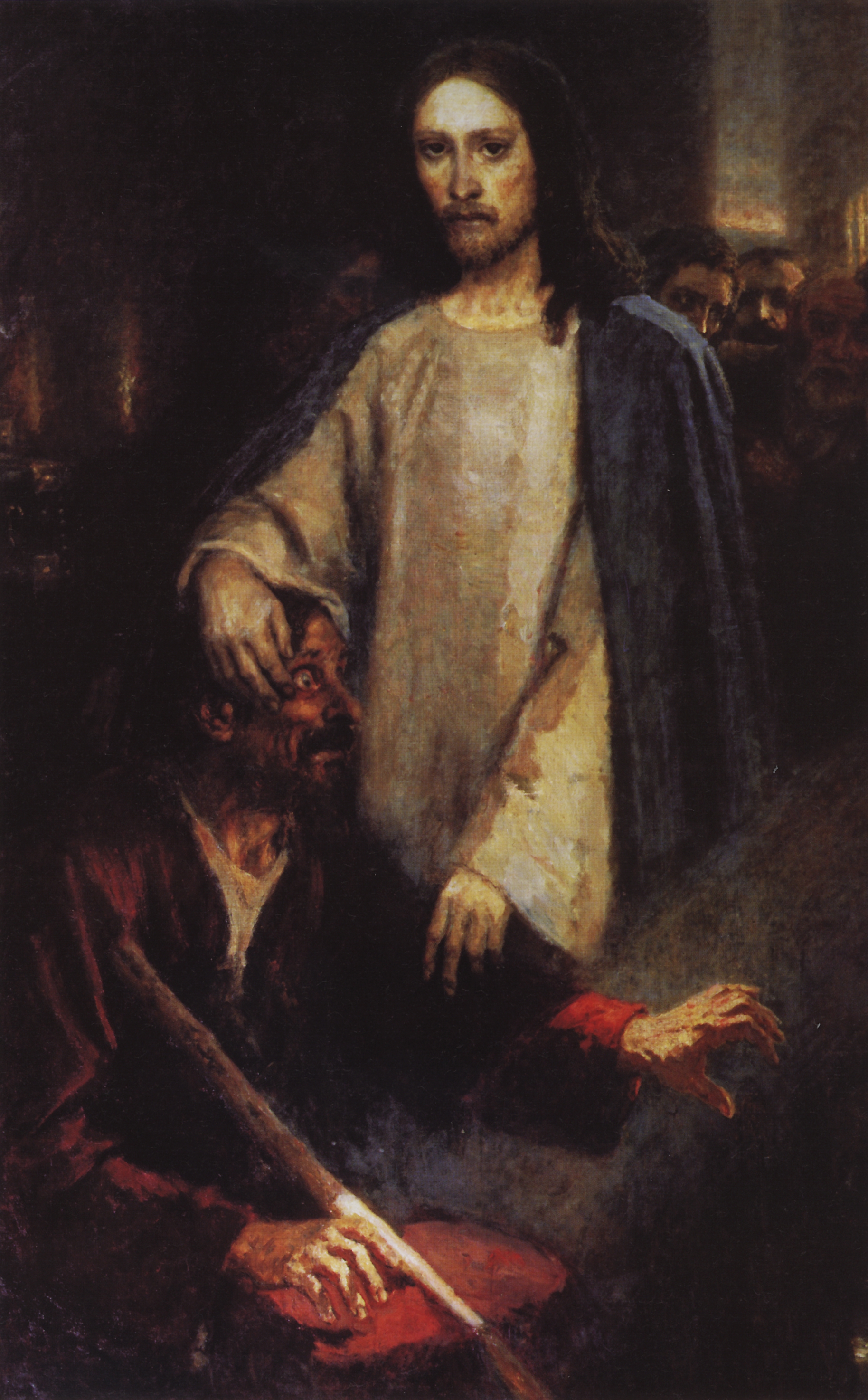 Суриков. Исцеление слепорожденного Иисусом Христом. 1888