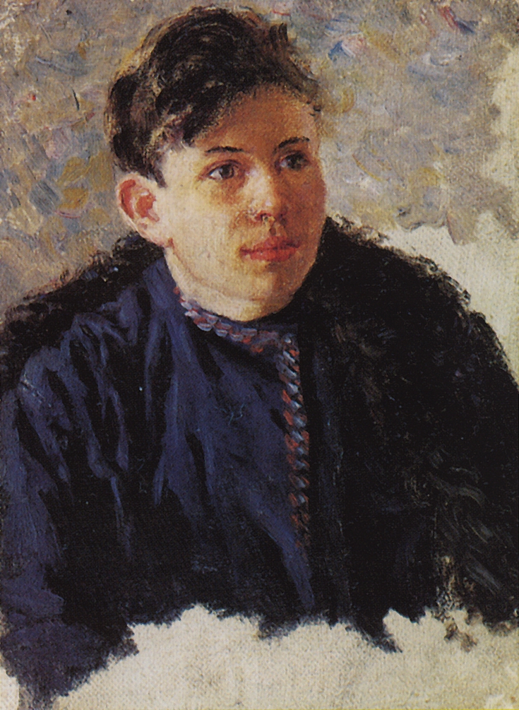 Суриков. Портрет юноши Леонида Чернышова. 1889-1890