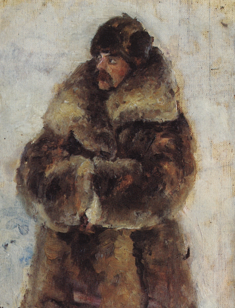Суриков. А.И.Суриков в шубе. 1889-1890