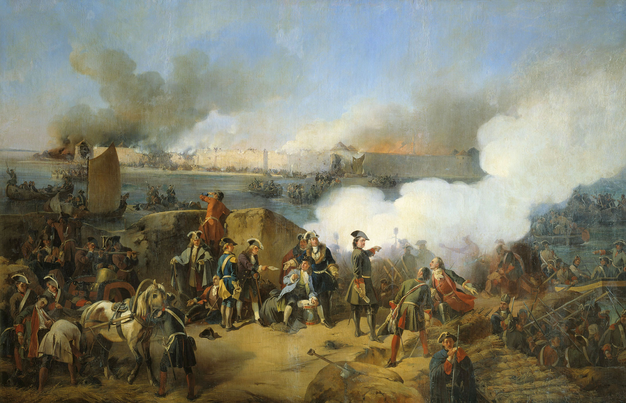 Коцебу. Штурм крепости Нотебург 11 октября 1702 года. 1846