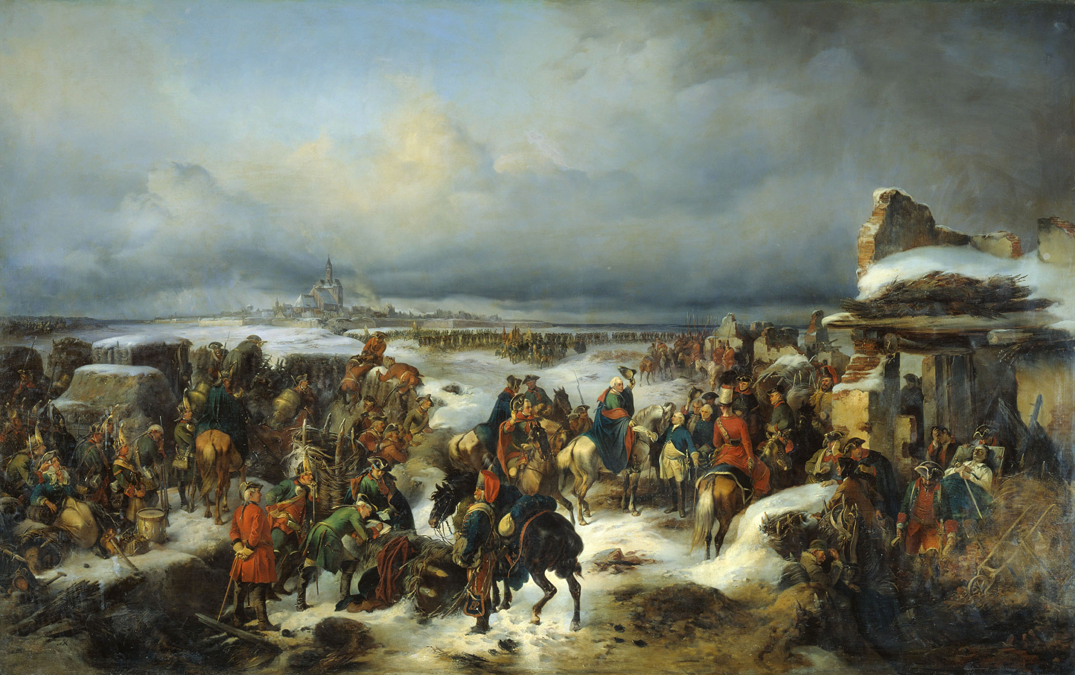 Коцебу. Взятие крепости Кольберг 6 декабря 1761 года. 1852
