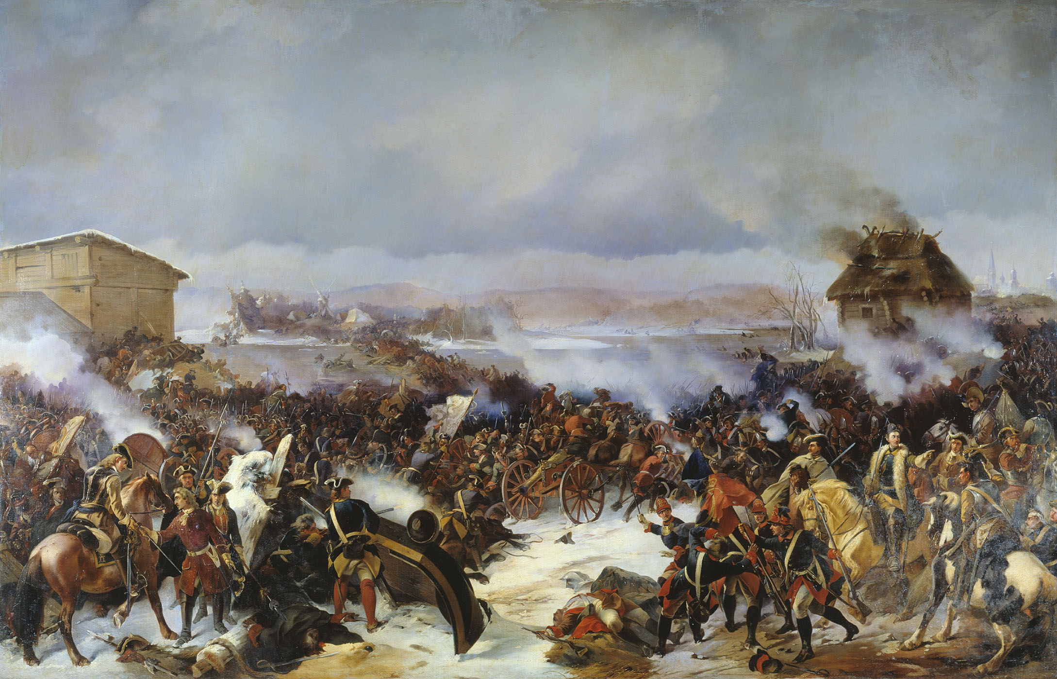 Коцебу. Сражение под Нарвой 19 ноября 1700 года. 1846
