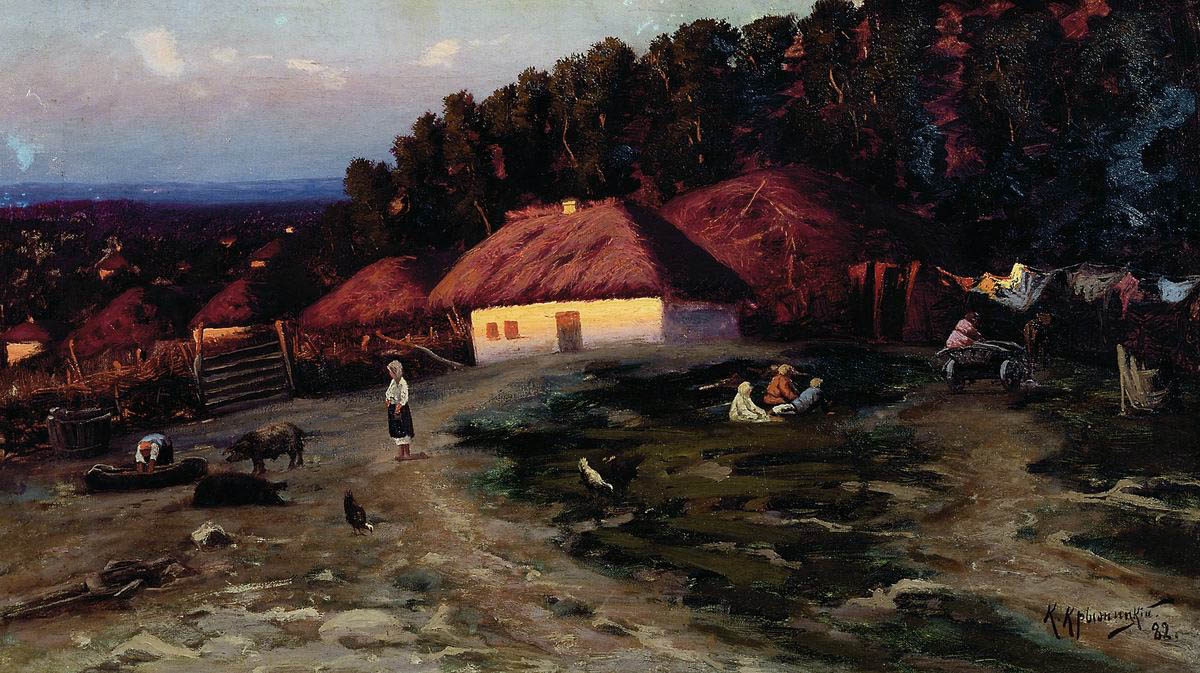 Крыжицкий. Вечер на Украине. 1882