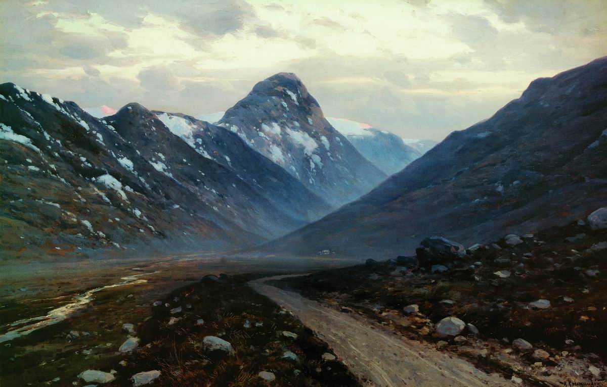 Крыжицкий. Дорога в горах. 1897
