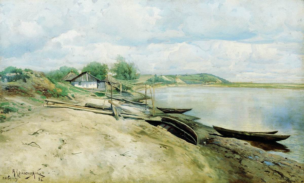 Крыжицкий. Хутор на Днепре (Рыбачья пристань). 1885