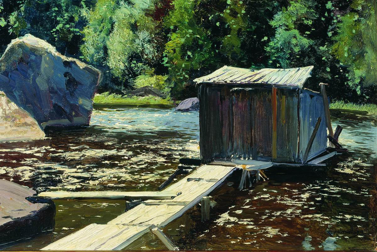Крыжицкий. В купальне (Купальня). Конец XIX века