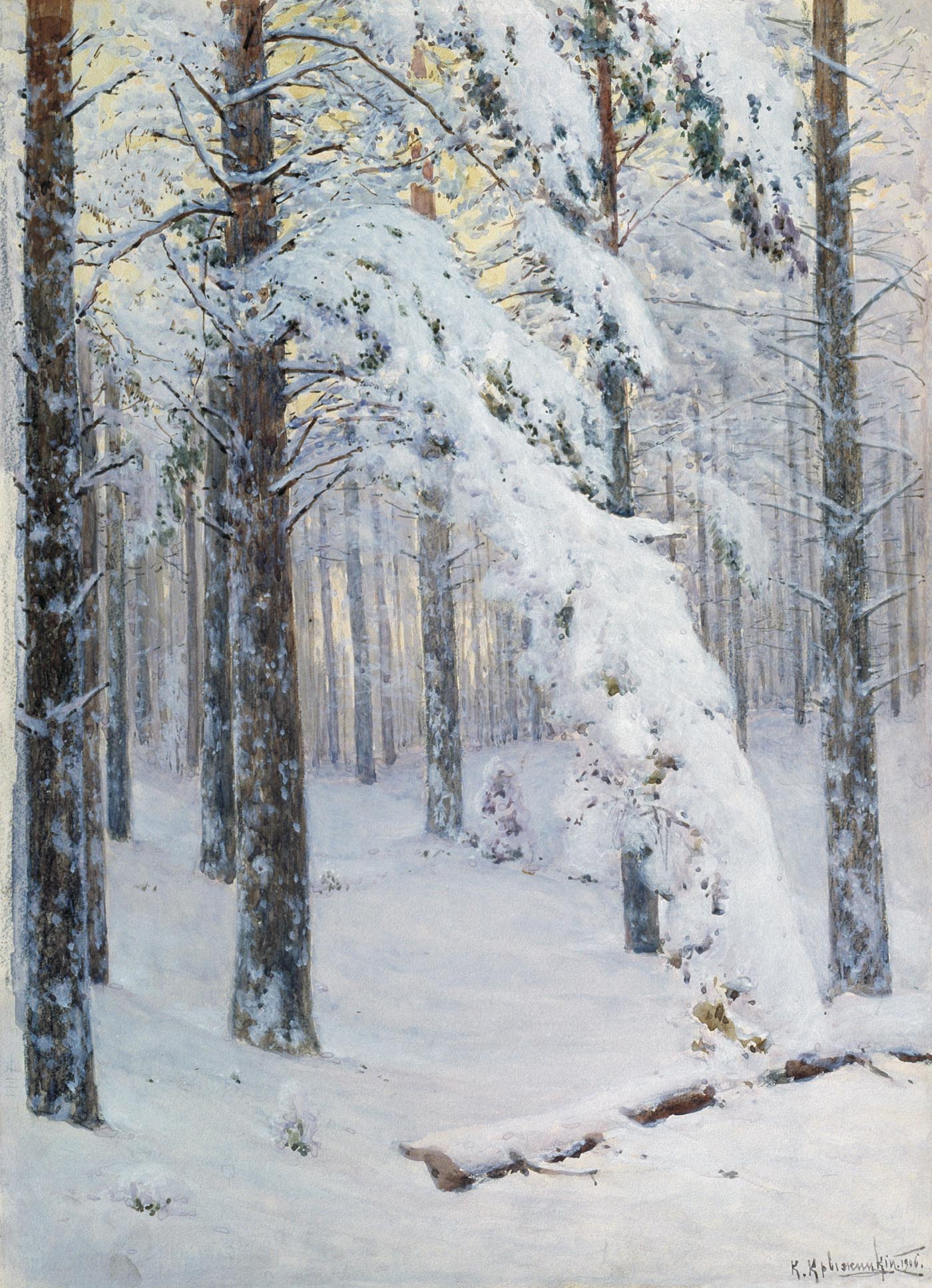 Крыжицкий. Лес зимой. 1906