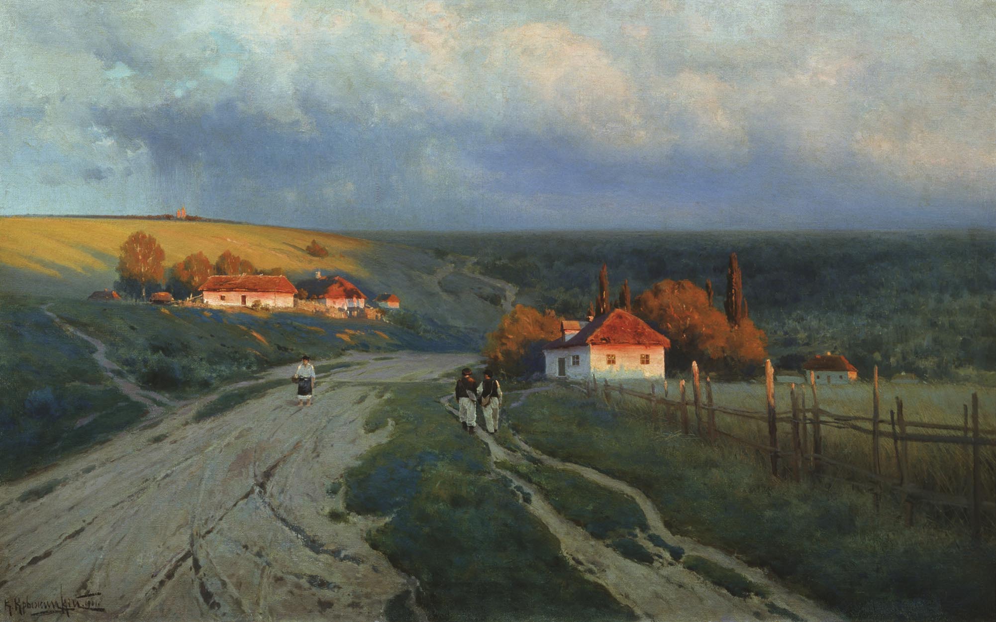 Крыжицкий. Вечер на Украине. 1901
