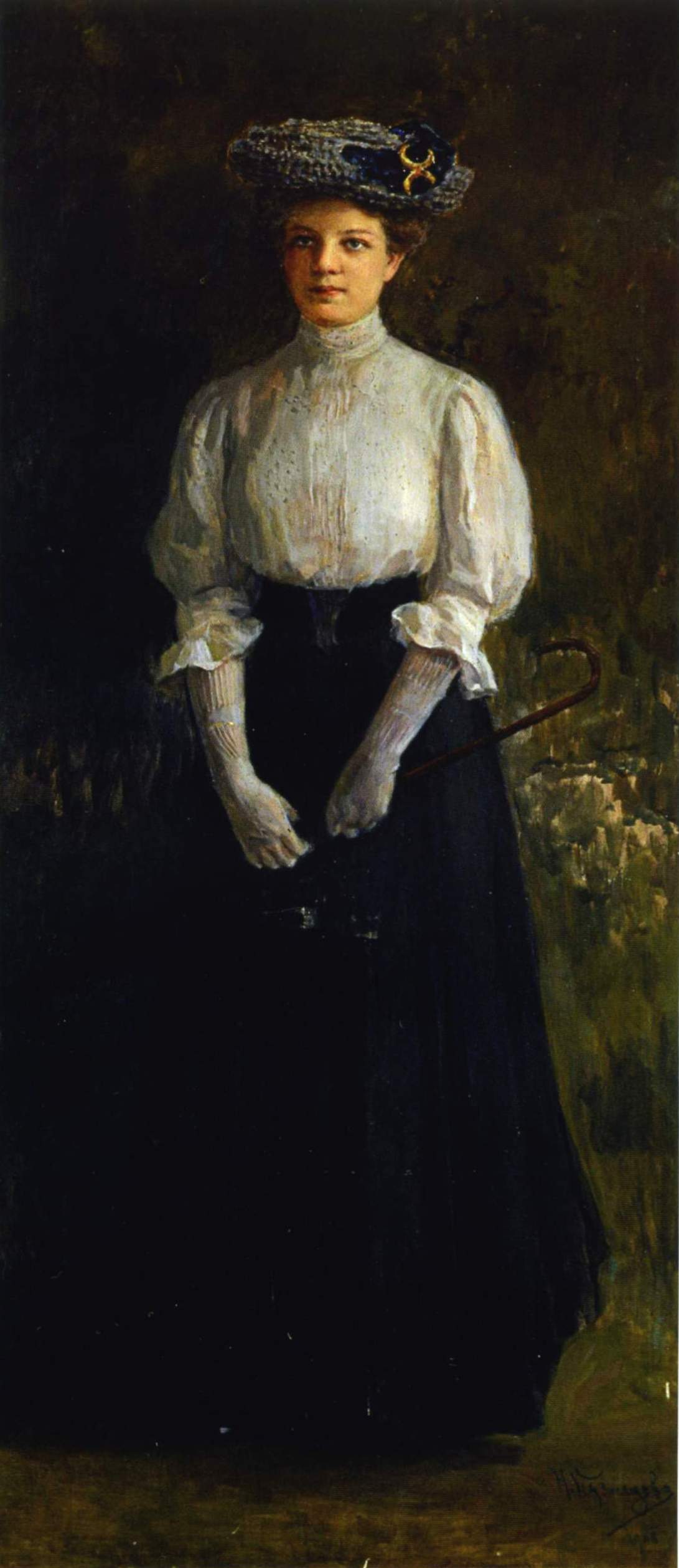 Кузнецов Н.Д.. Портрет девушки  . 1908  