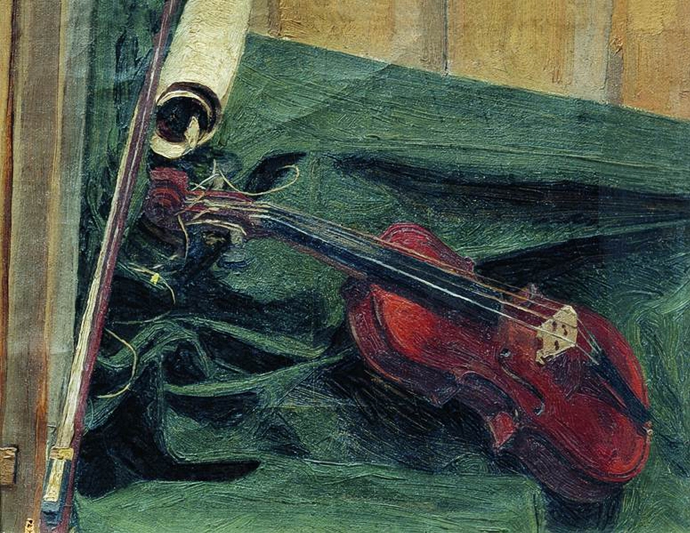Куликов. Натюрморт со скрипкой. 1890