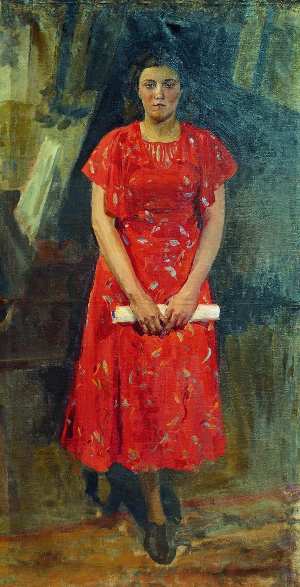 Куликов. Портрет Т.И.Куликовой. 1938