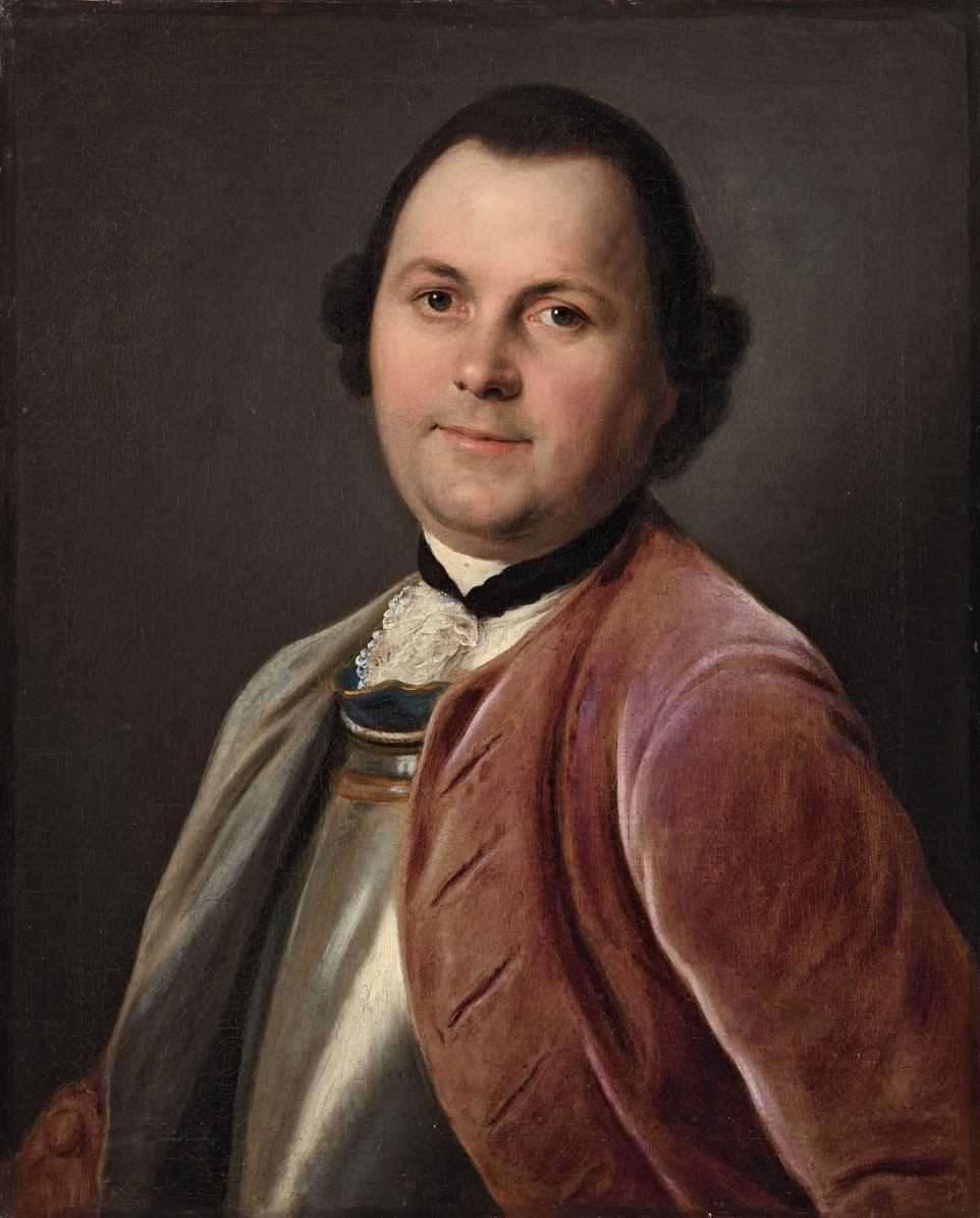Ротари. Портрет неизвестного в розовом кафтане. Середина XVIII века