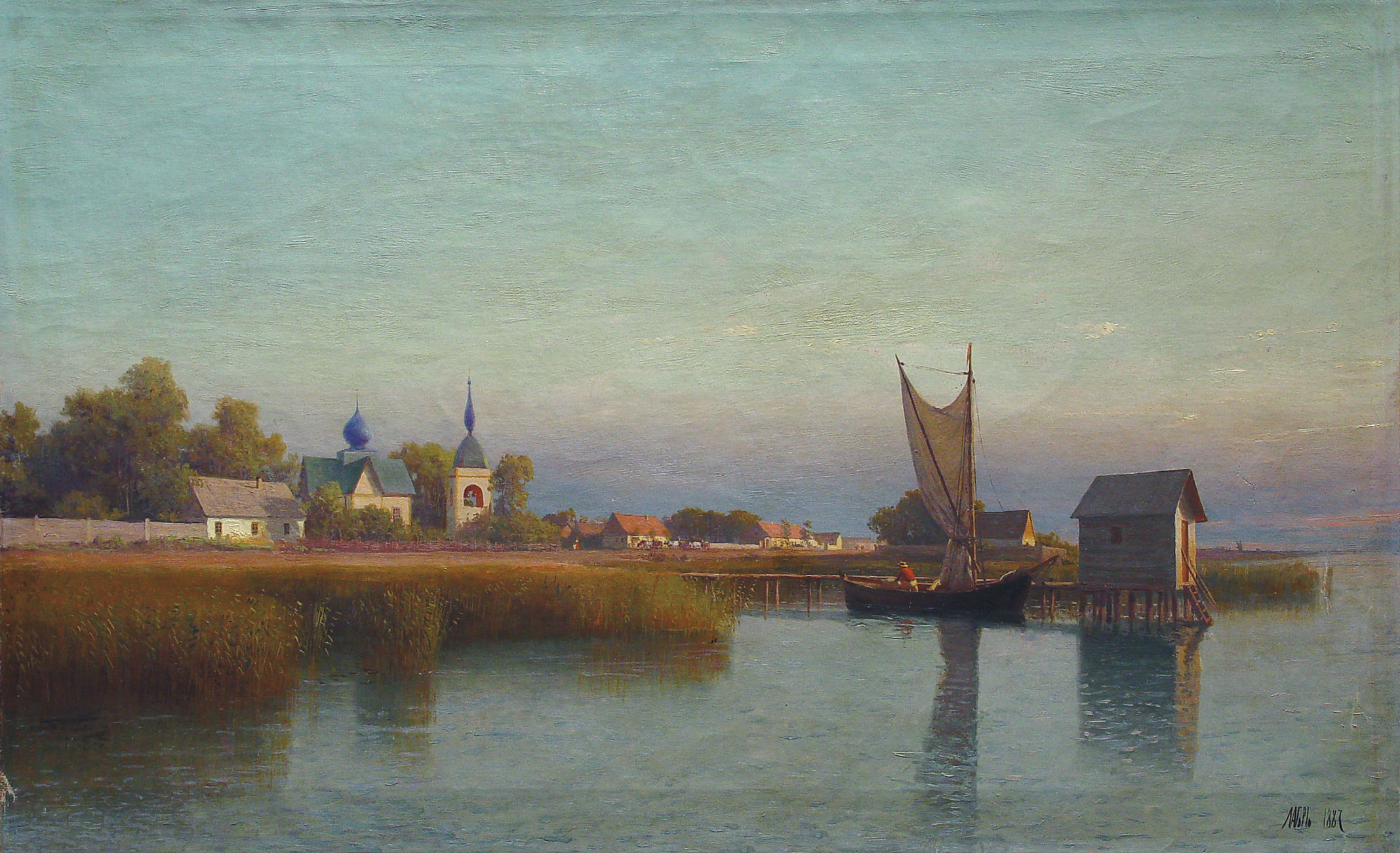 Лагорио. Вид городка со стороны реки. 1887