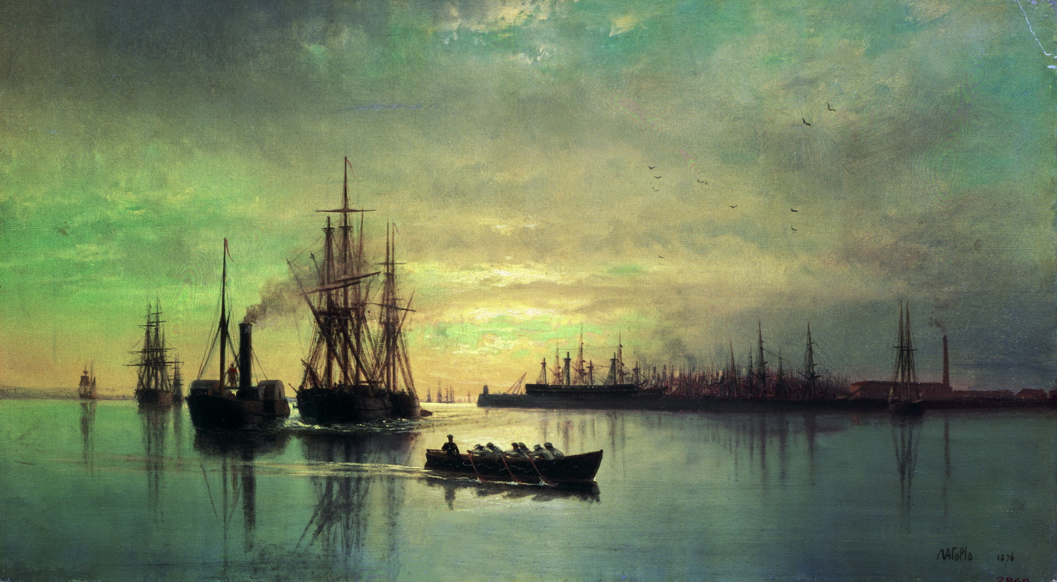 Лагорио. Вид Кронштадтского рейда. 1876