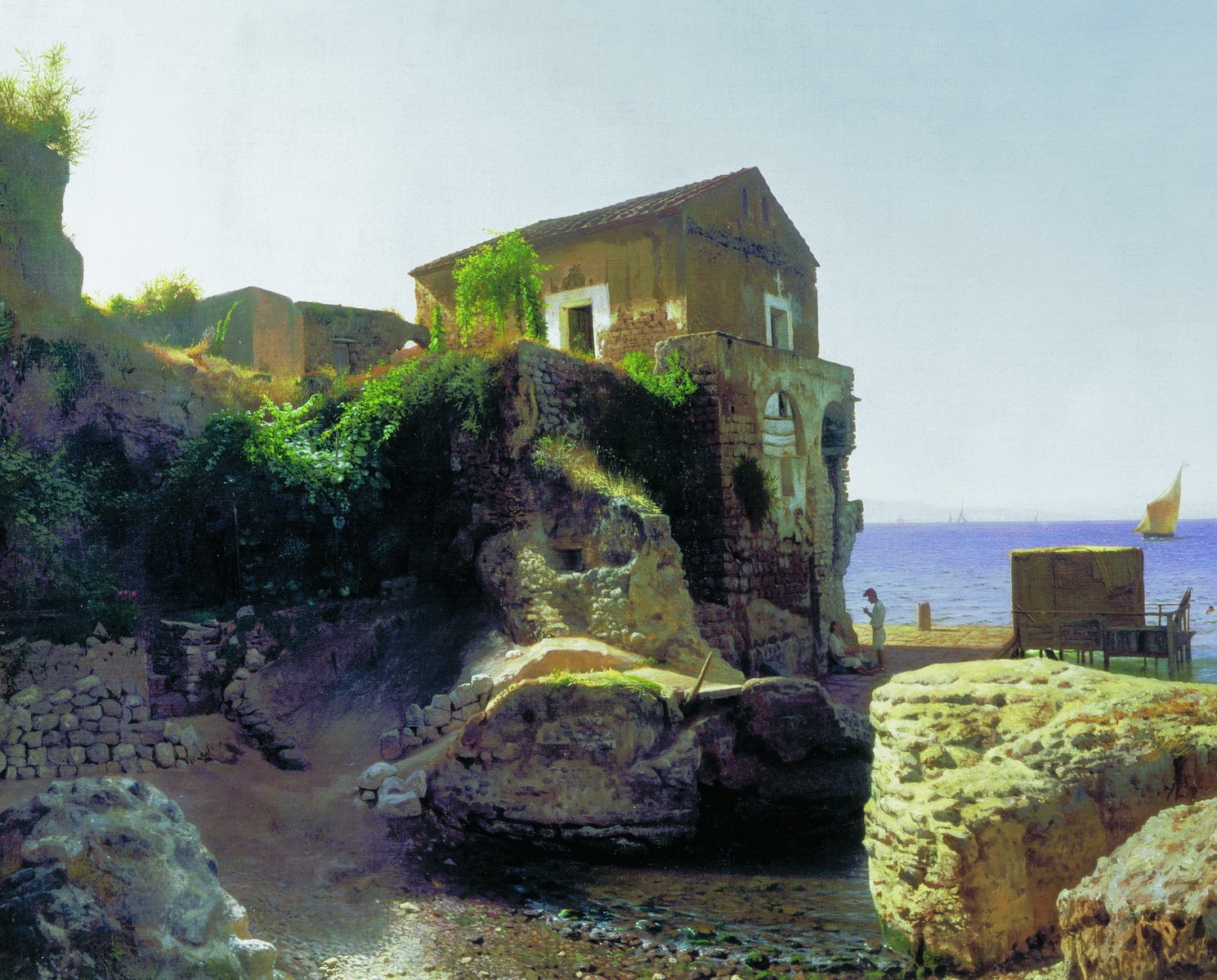 Лагорио. На острове Капри. Рыбацкий домик. 1859