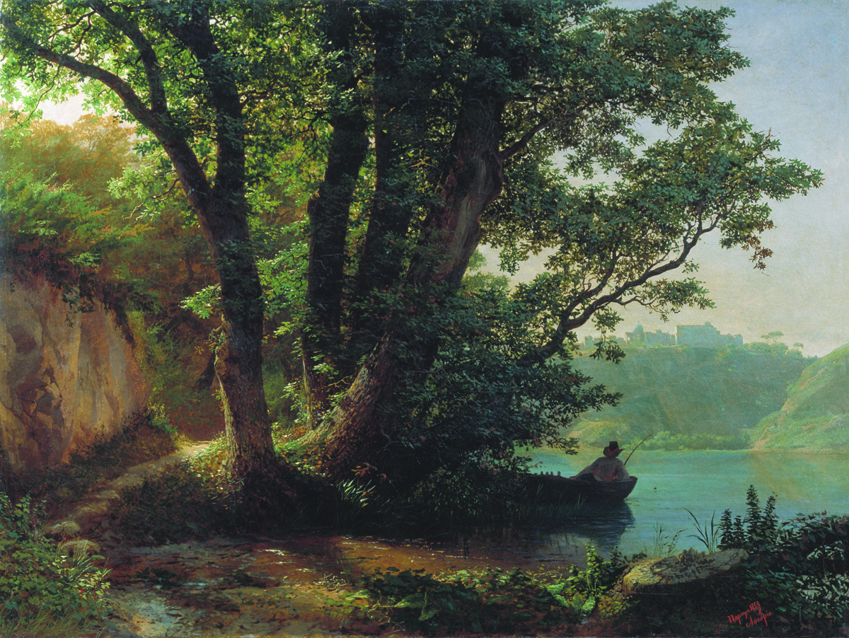 Лагорио. Пейзаж с озером. 1859