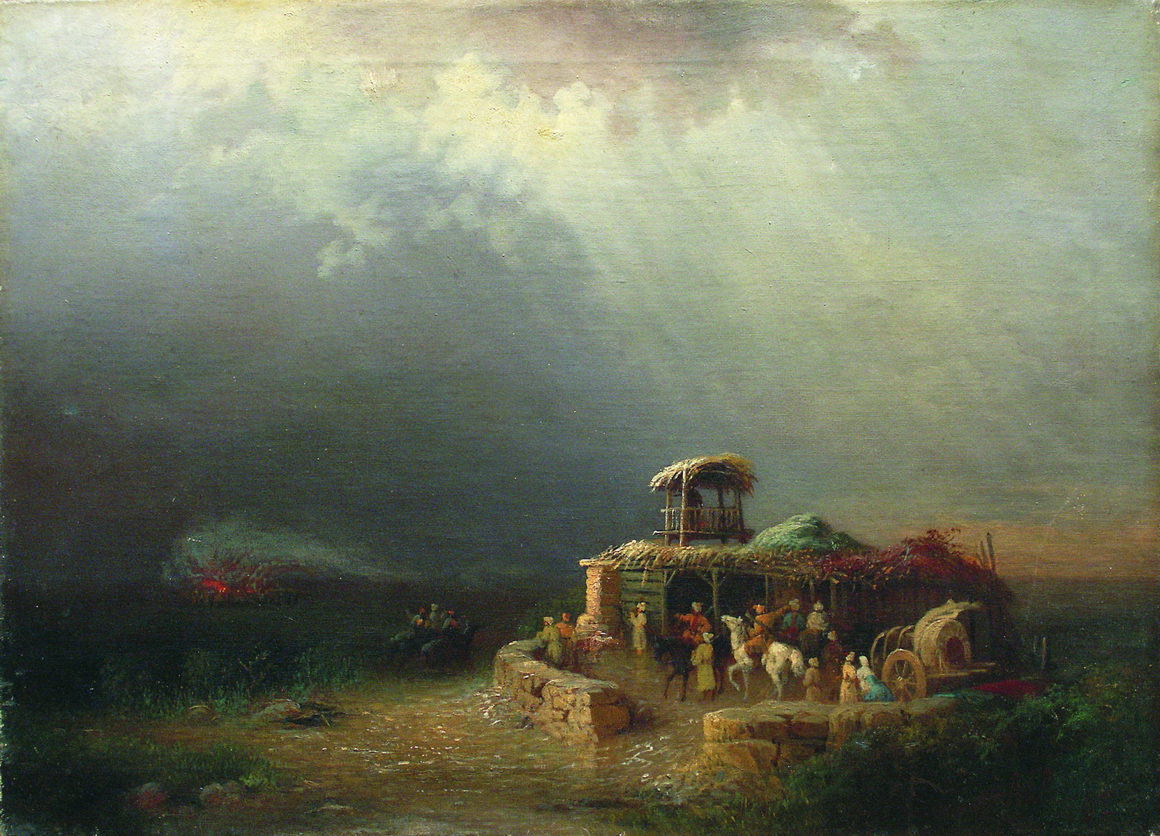 Лагорио. Черкесские воины в степи. 1885