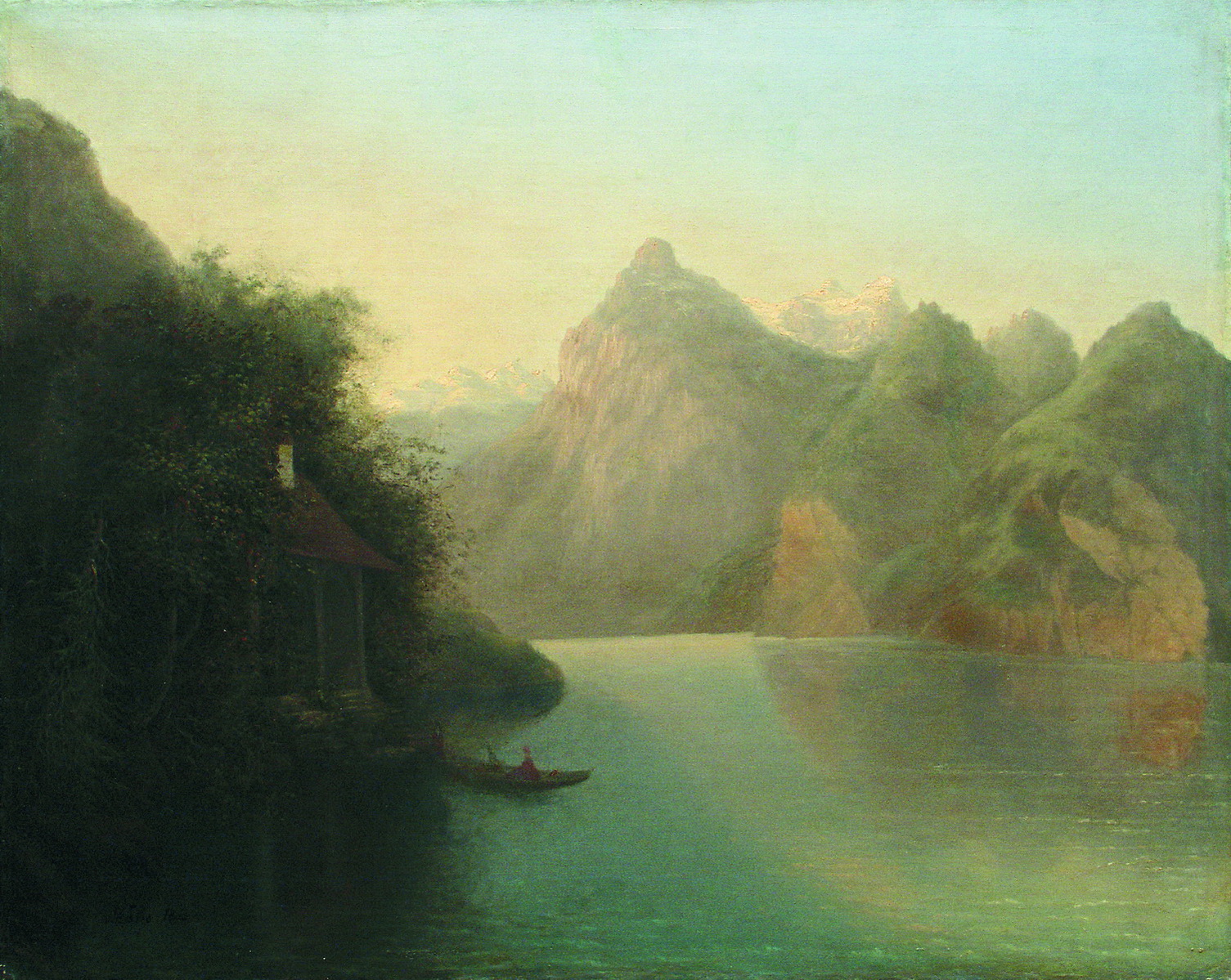 Лагорио. Горный пейзаж с озером. 1850-е