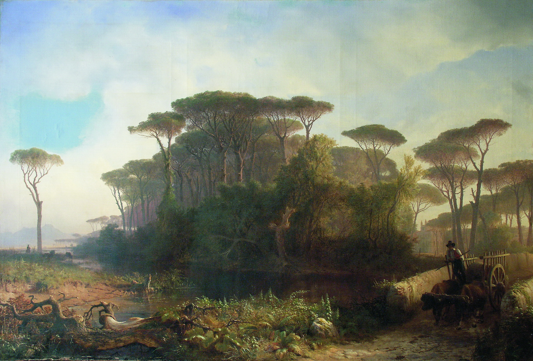 Лагорио. Итальянский вид. Пейзаж в Кастель-Фузано. 1856