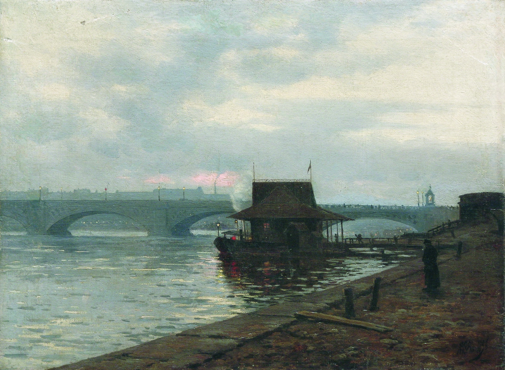 Лагорио. Набережная в Санкт-Петербурге. 1896