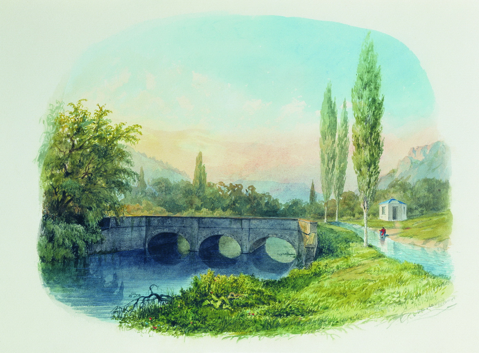 Лагорио. Севастопольский водопровод в Ушаковской балке. 1850