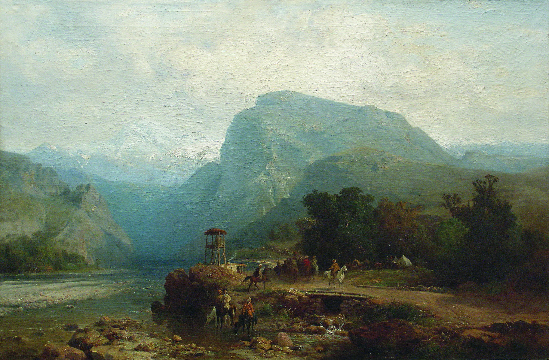 Лагорио. На Кавказе. Казачья застава. 1882