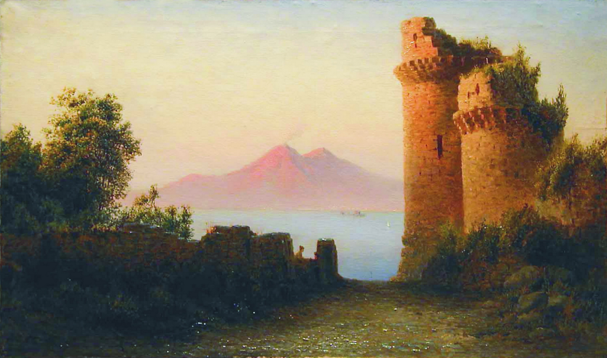 Лагорио. Старая крепость на фоне Везувия. 1887