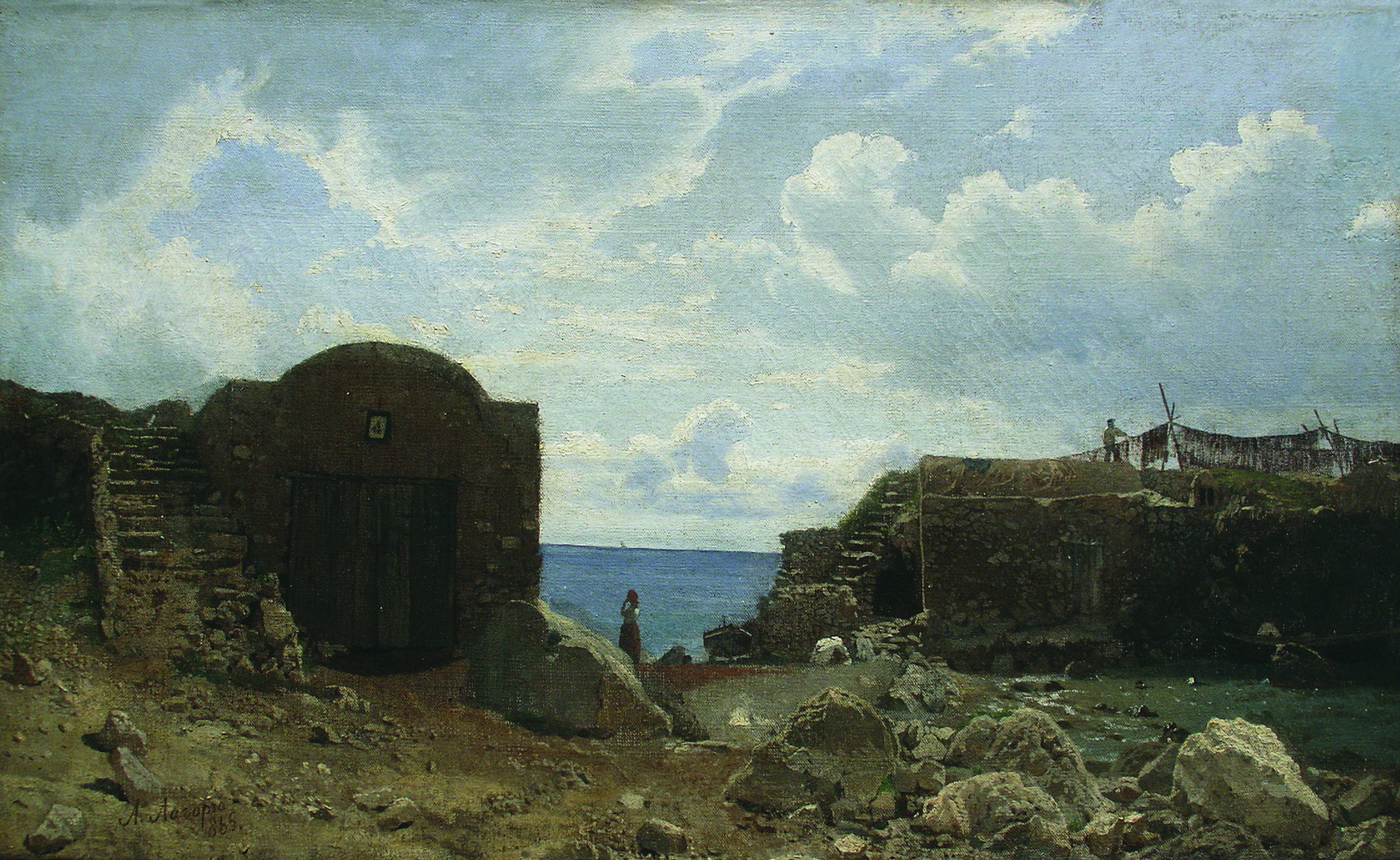Лагорио. Рыбацкий поселок. 1865