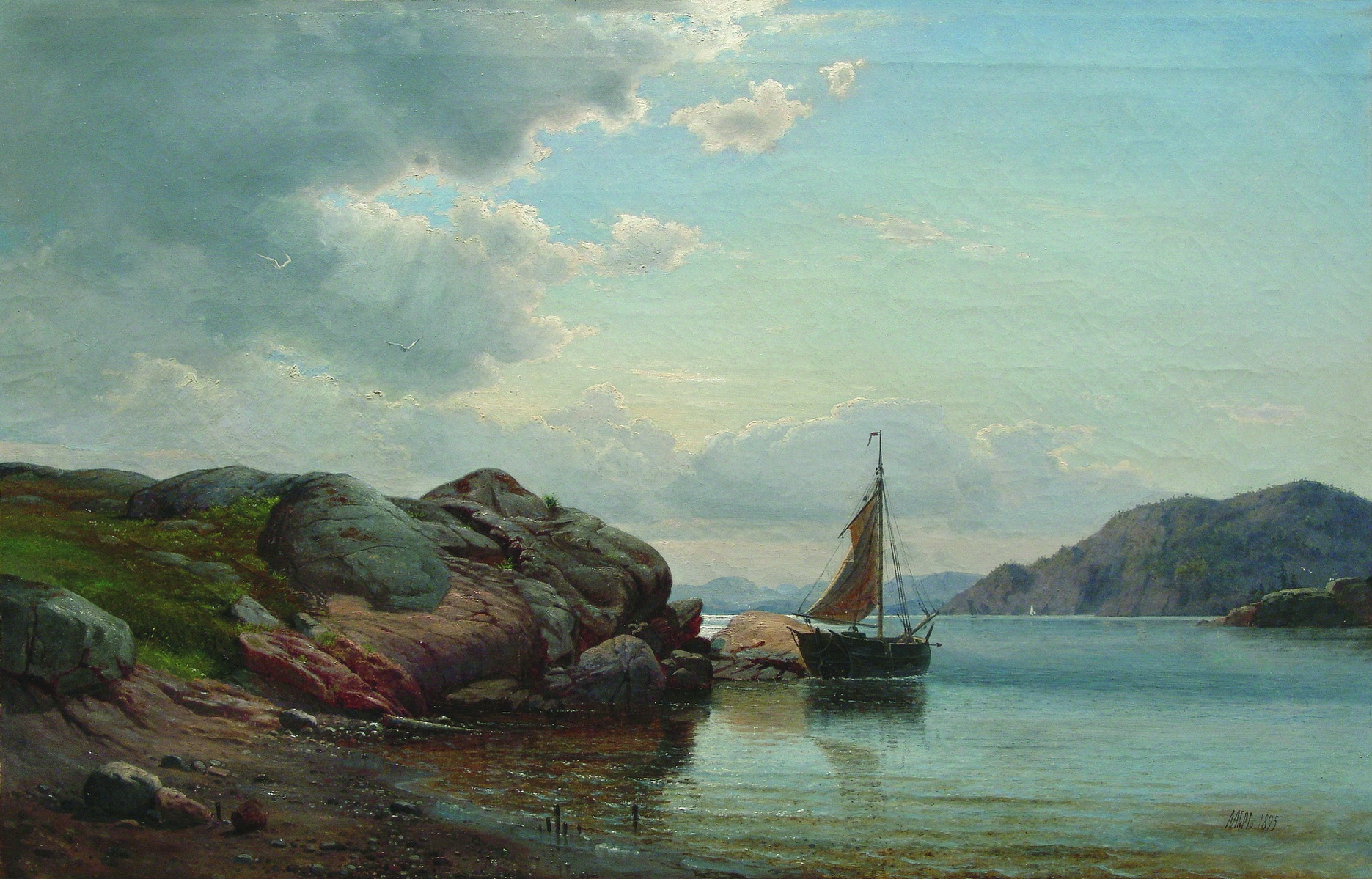 Лагорио. Парусник в заливе. 1895