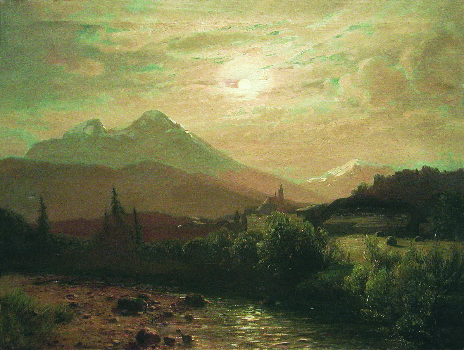 Лагорио. В горах. Альпийский пейзаж. 1873