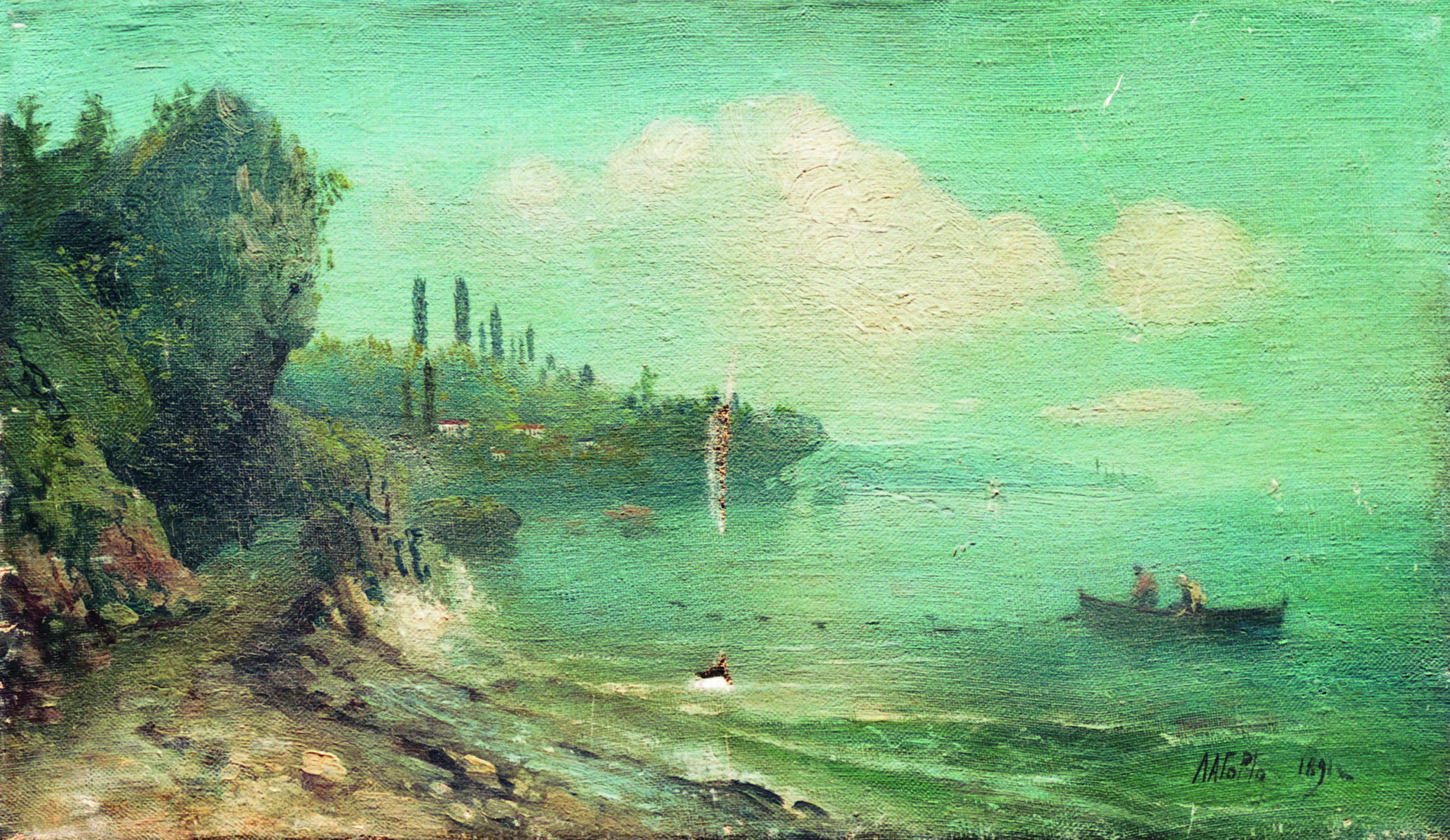 Лагорио. Летний пейзаж с рекой. 1891