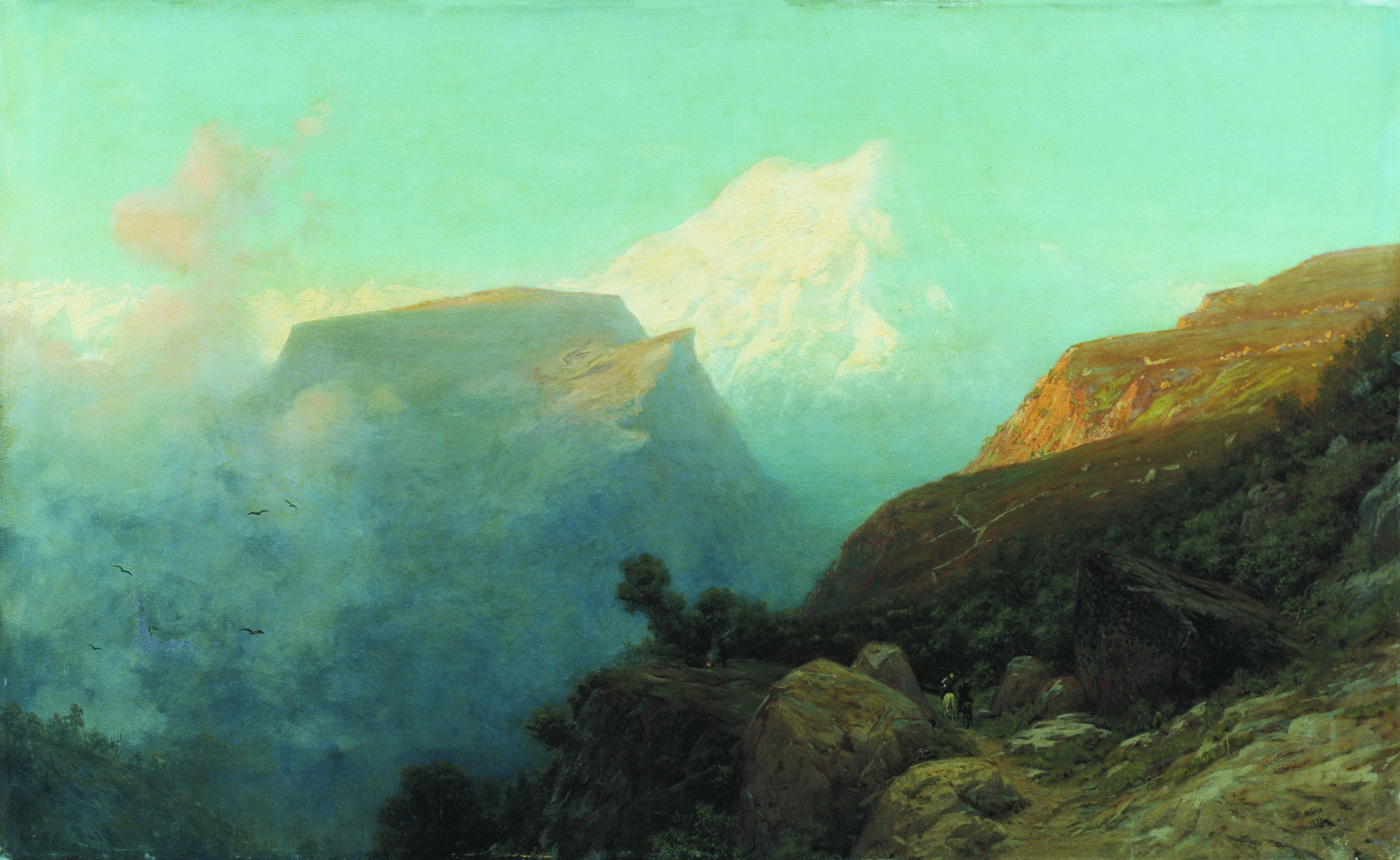 Лагорио. Туман в горах. Кавказ. 1878
