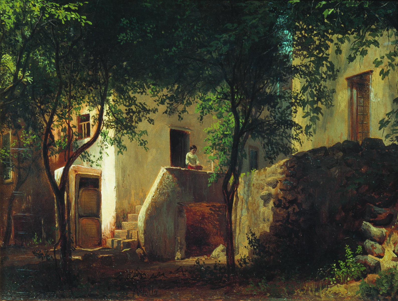Лагорио. Итальянский дворик. 1869