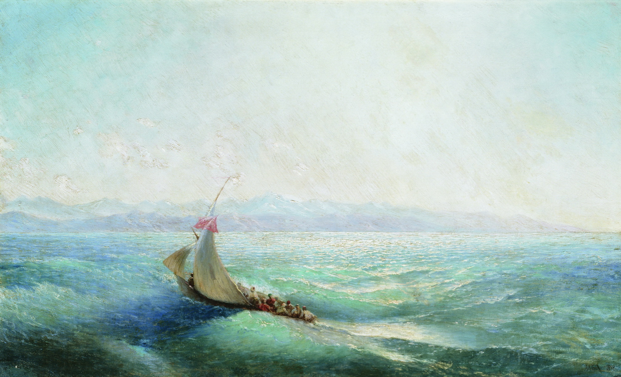 Лагорио. Парусник в море. 1898