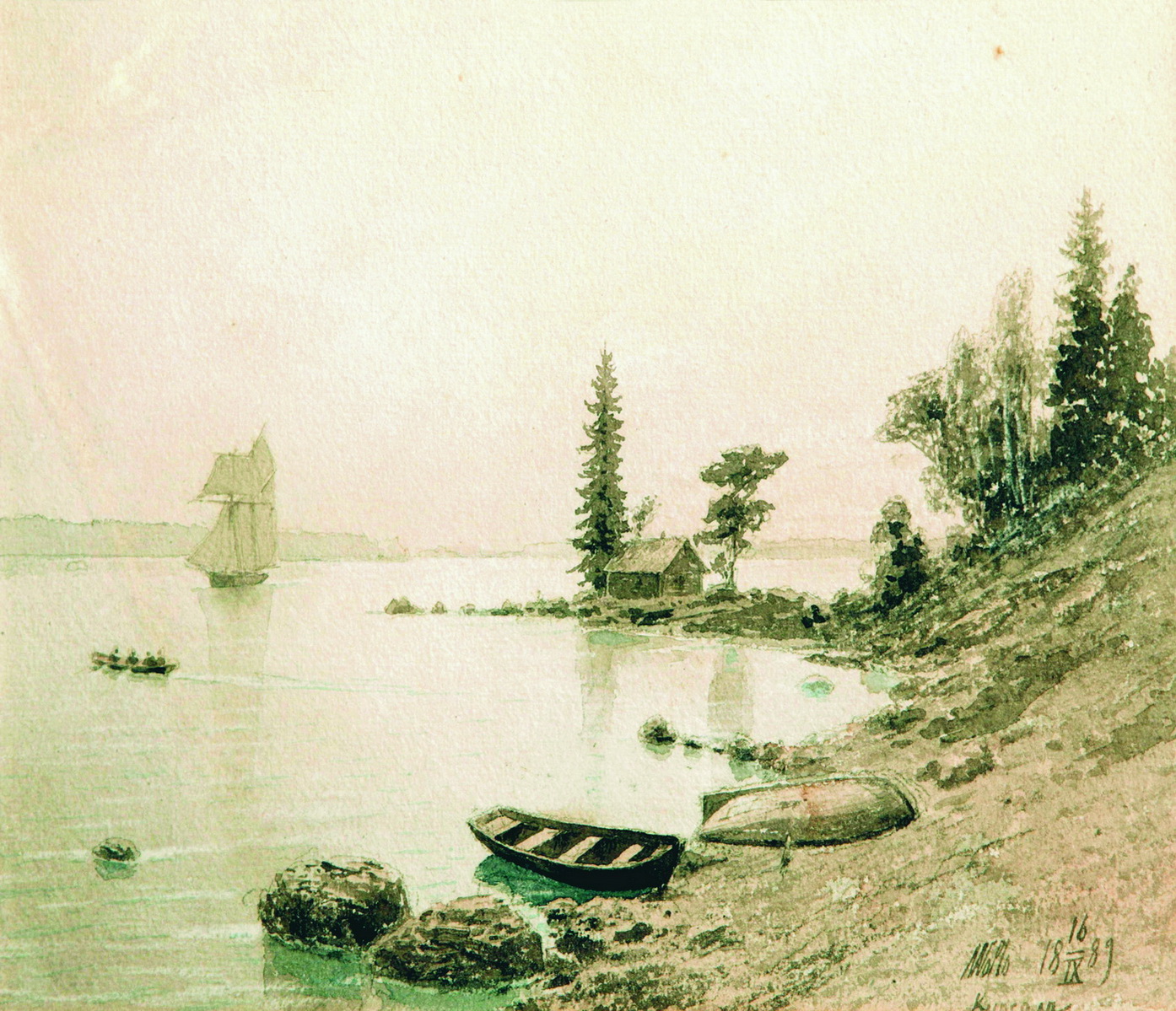 Лагорио. Лесной берег. 1889