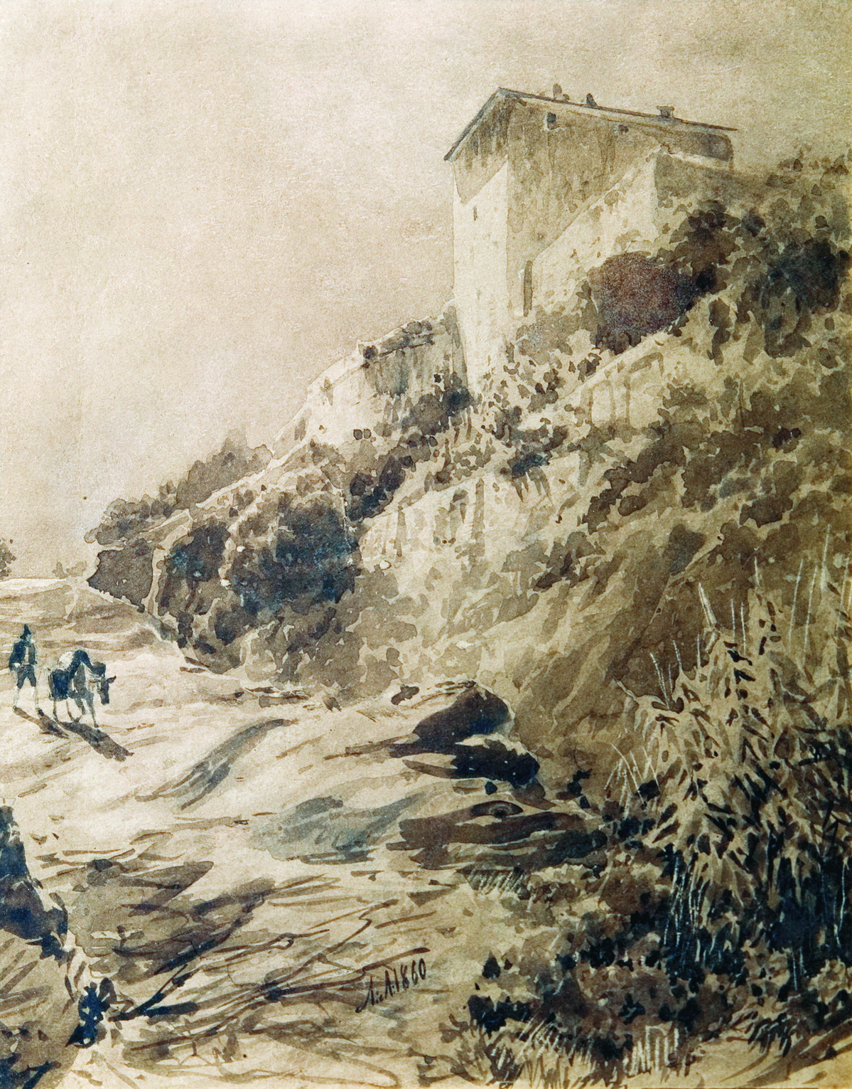 Лагорио. Крымский пейзаж. 1860