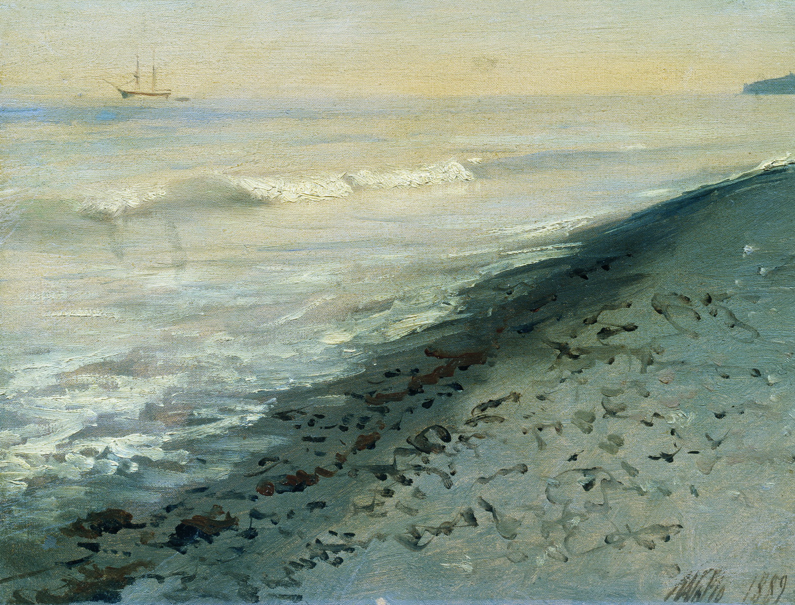 Лагорио. Берег моря близ Алушты. 1889