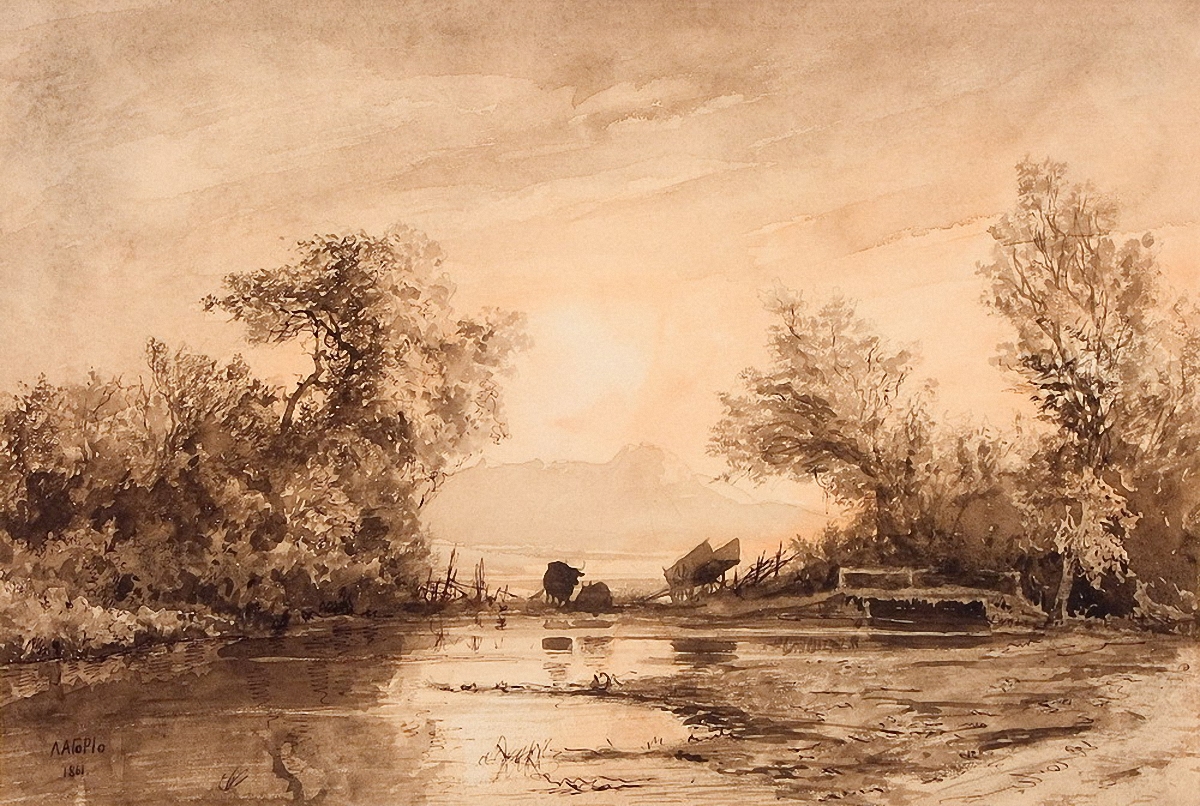 Лагорио. Итальянский пейзаж. 1861
