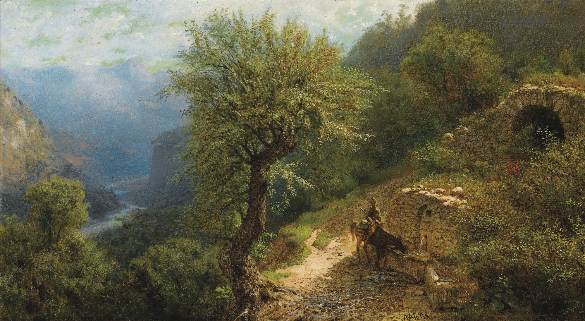 Лагорио. Всадник на Кавказе. 1872