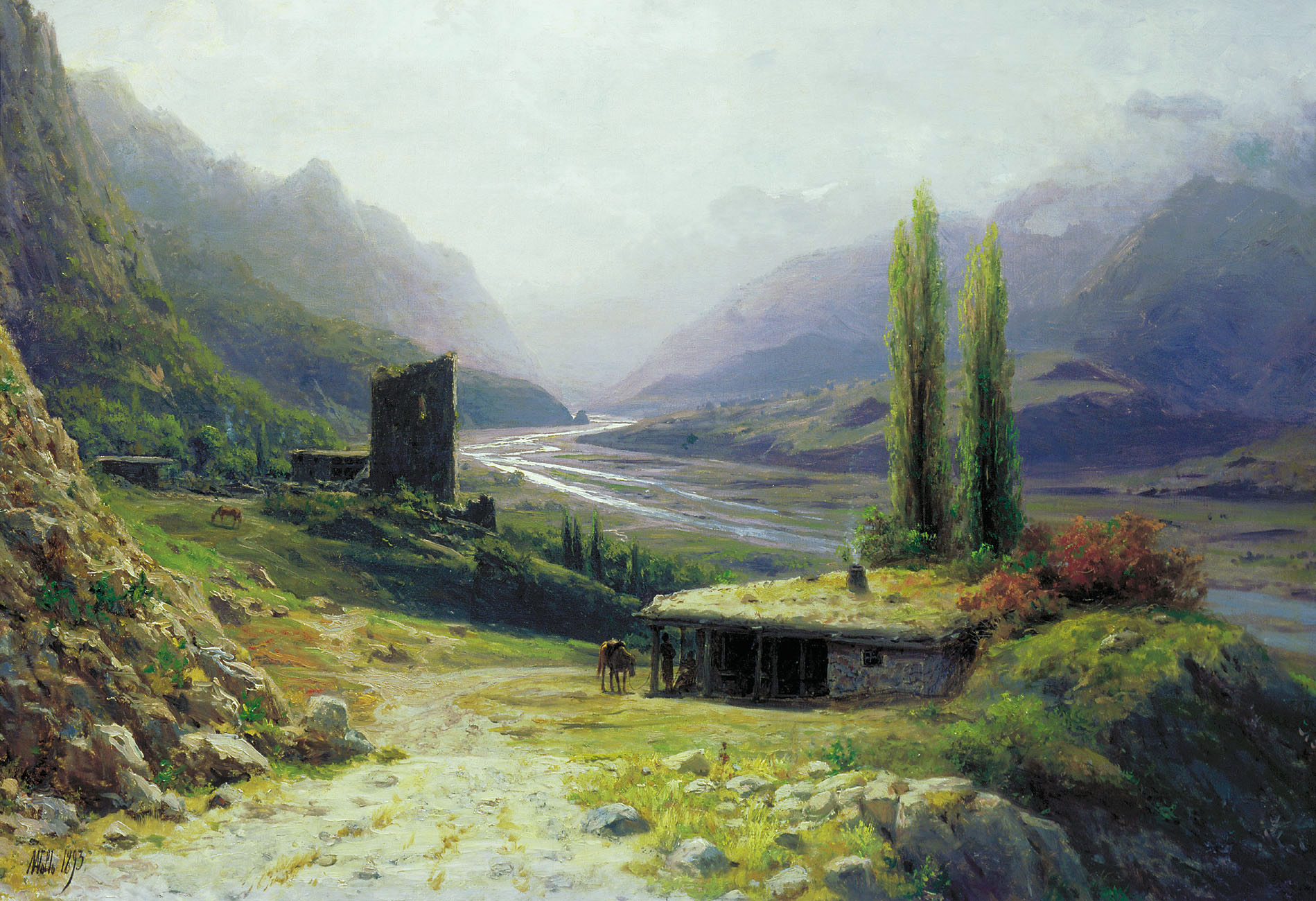 Лагорио. Кавказское ущелье. 1893