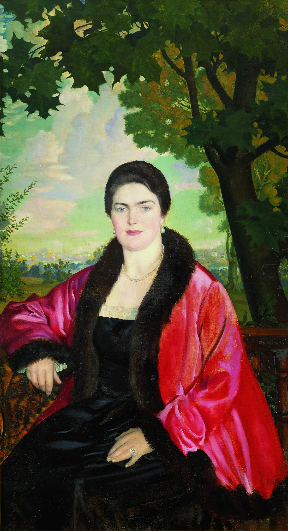 Кустодиев Б.. Портрет М.В.Шаляпиной. 1919