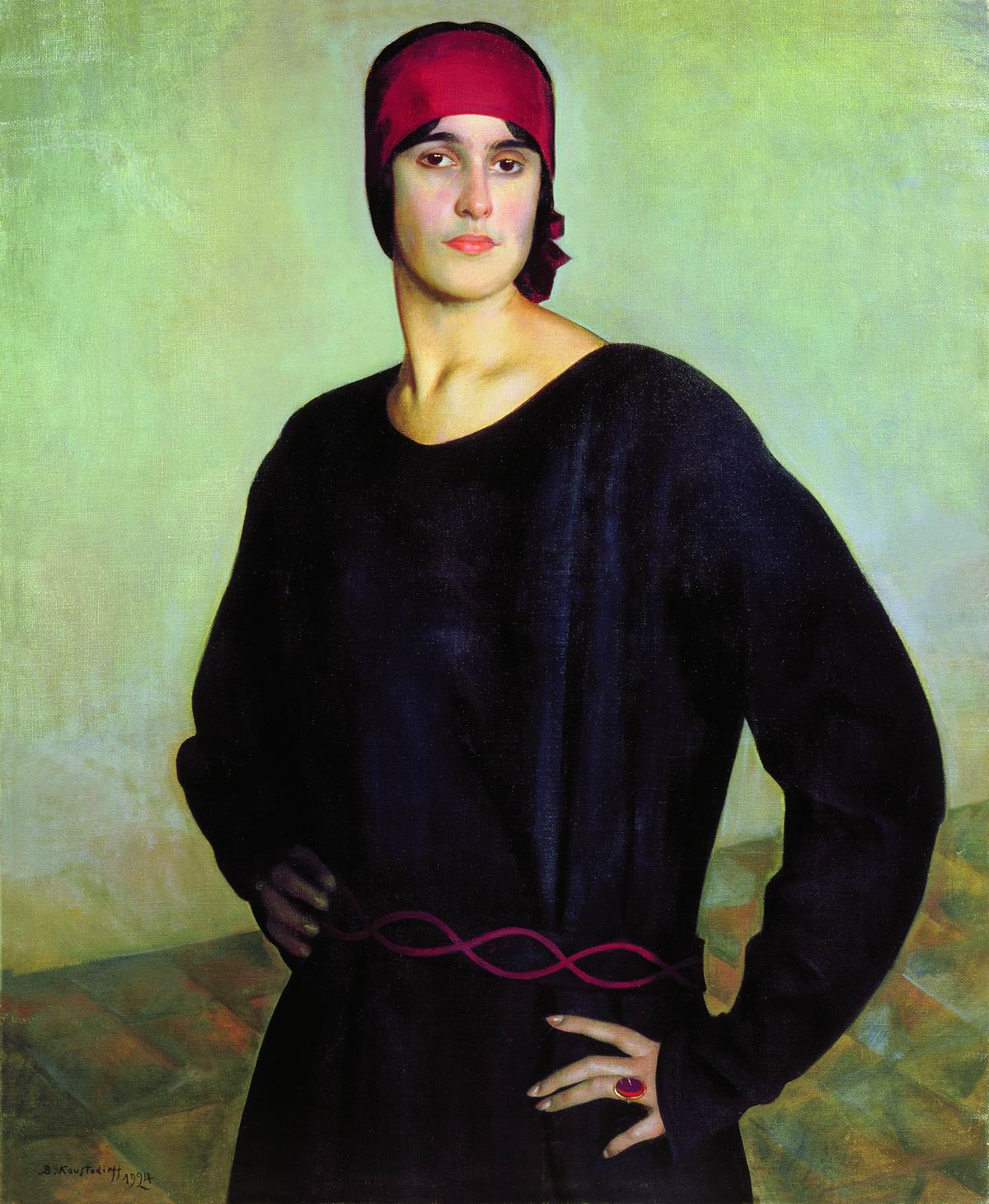 Кустодиев Б.. Портрет Т.Н.Чижовой. 1924