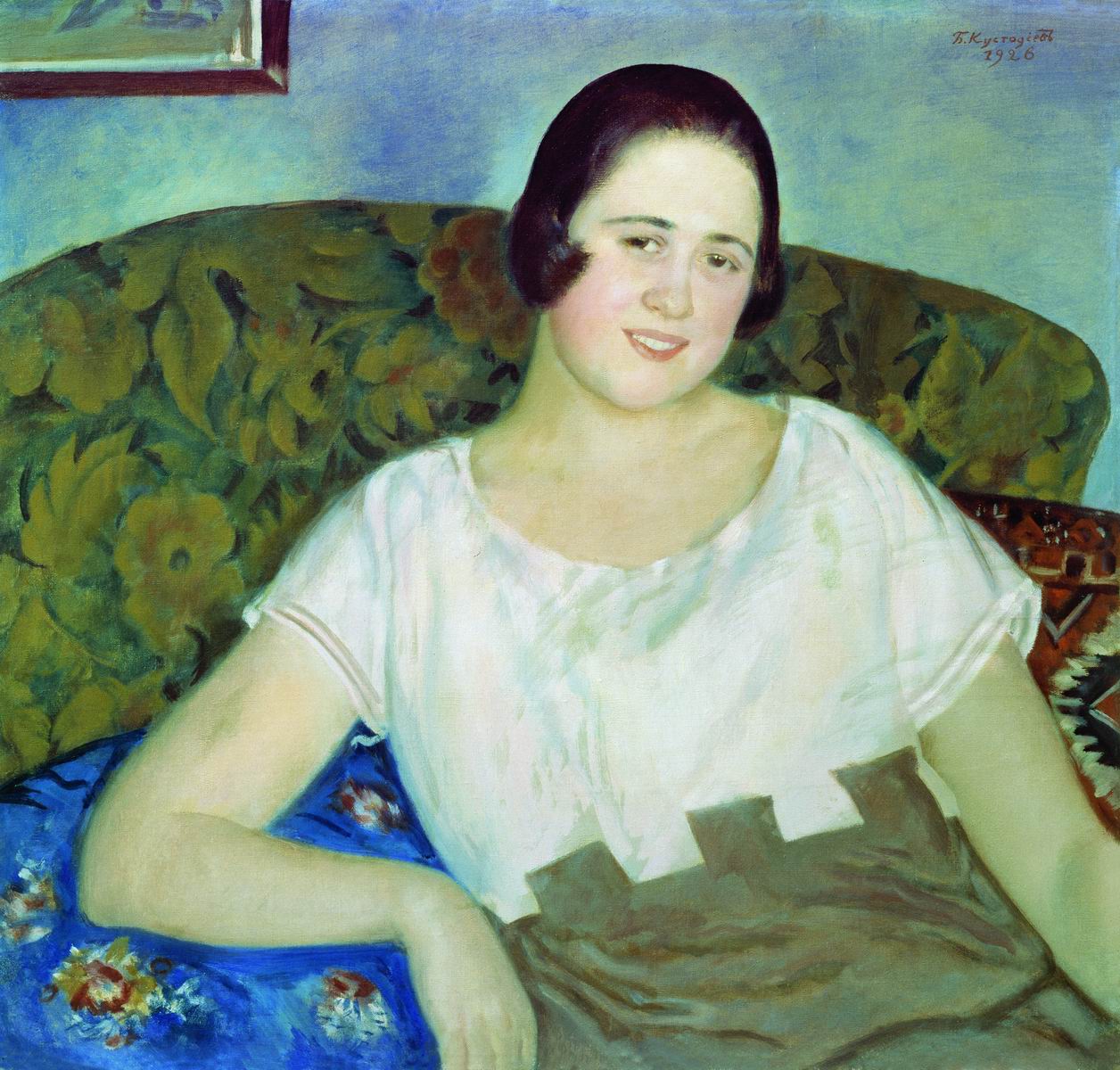 Кустодиев Б.. Портрет И.Н.Ивановой. 1926