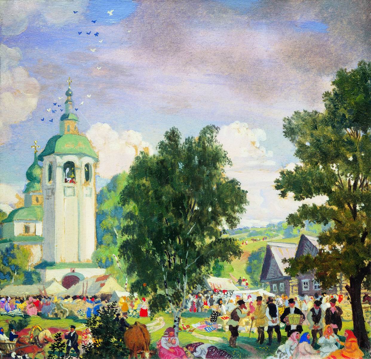 Кустодиев Б.. Сельский праздник. 1919