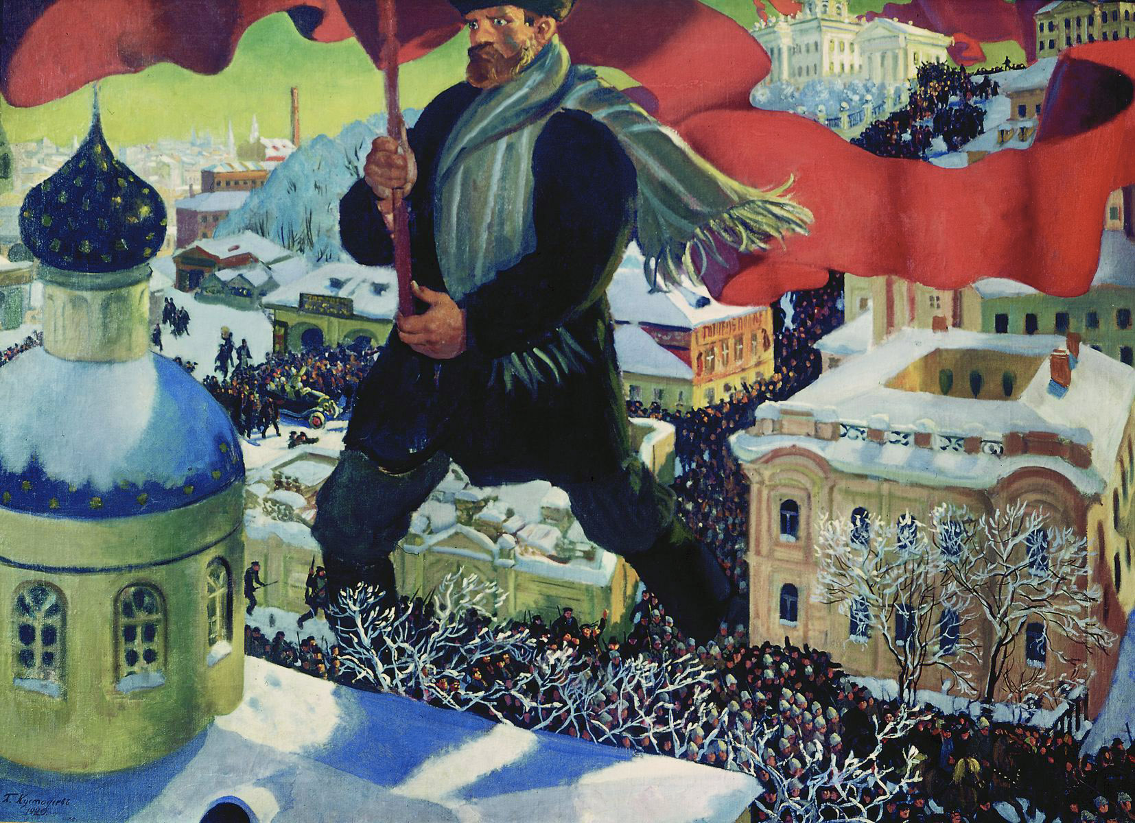 Кустодиев Б.. Большевик. 1920